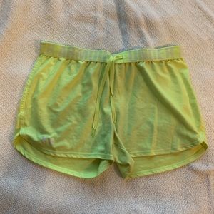 Under Armour Neon Yellow Athletic Shorts Large